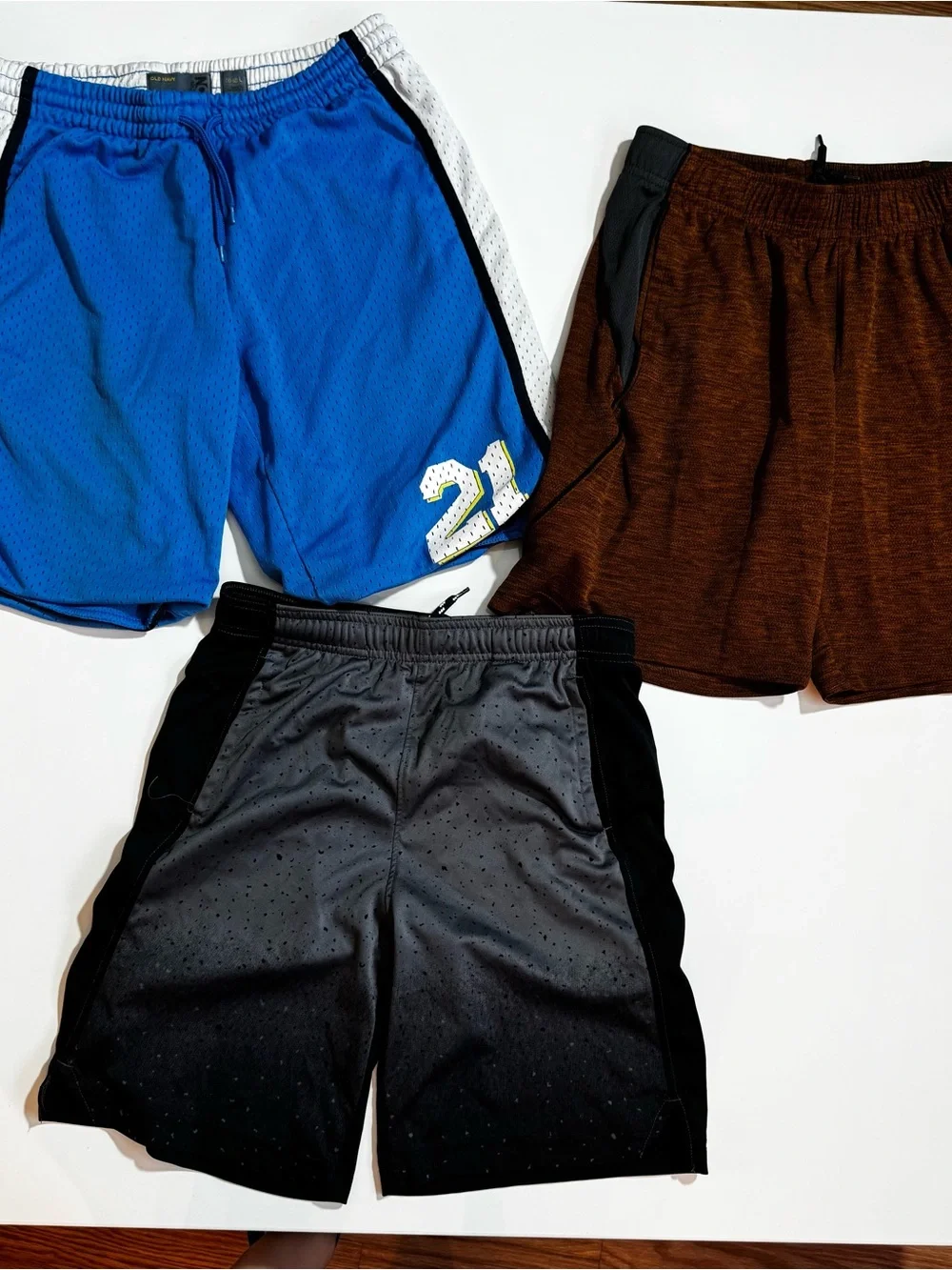 Old Navy Boys Blue Heather Polo & Mixed Shorts Set
